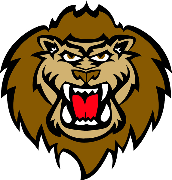 Lion Head 1 mascot sports decal. The sticker you need to show  team pride! 
